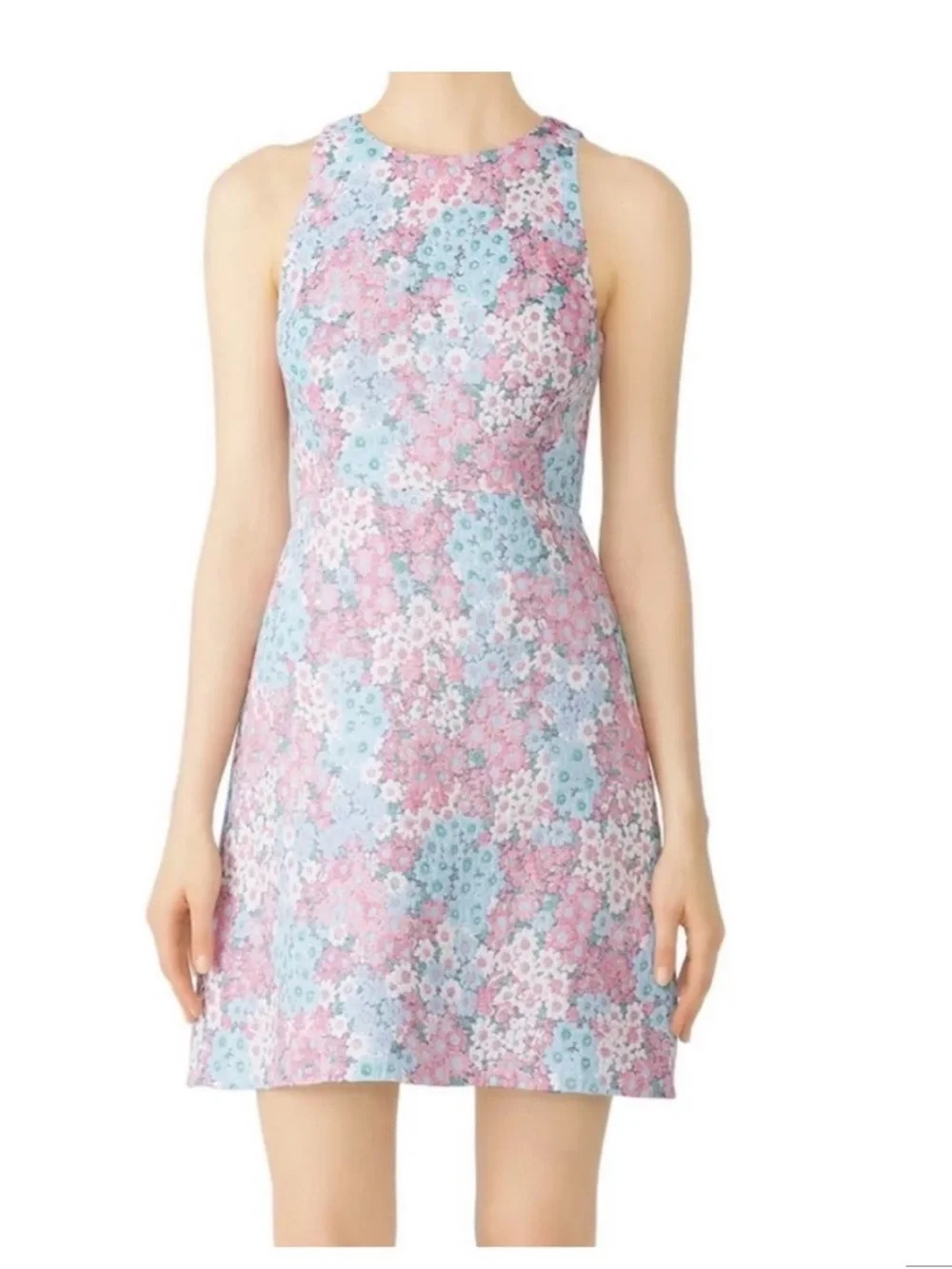 Kate Spade California Dreaming Jacquard Floral Sleeveless A-line Mini Dress